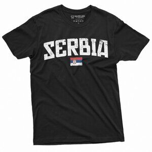 Serbia Flag T-Shirt | Serbian Pride Graphic Tee | Vintage Country Name Shirt |